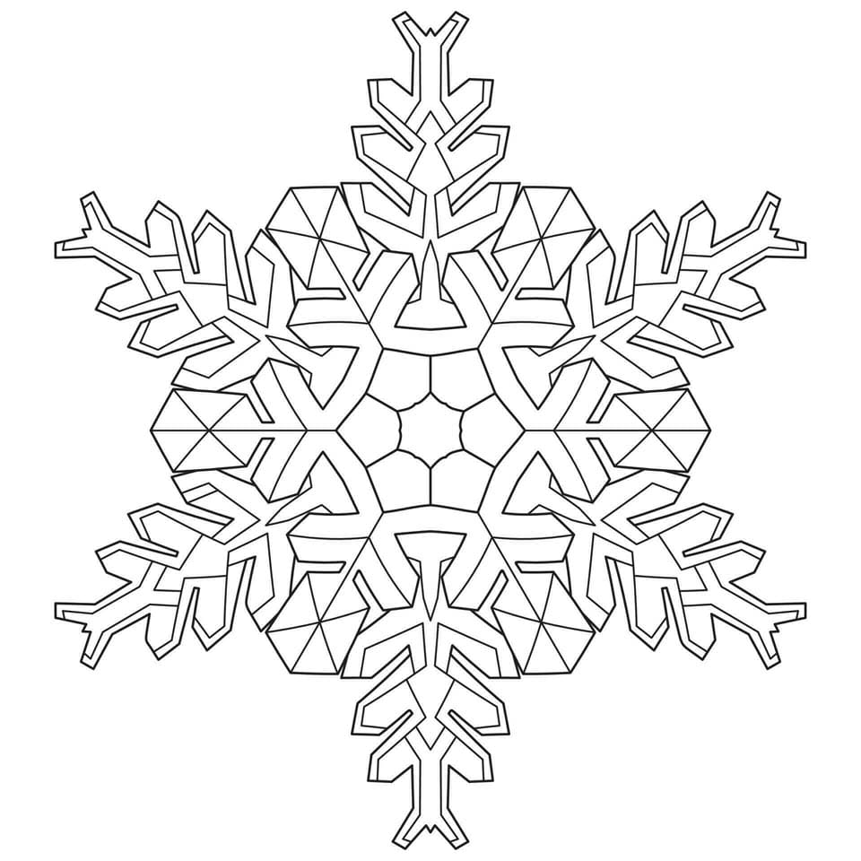 Draw Snowflake Mandala Coloring Page Mandalas