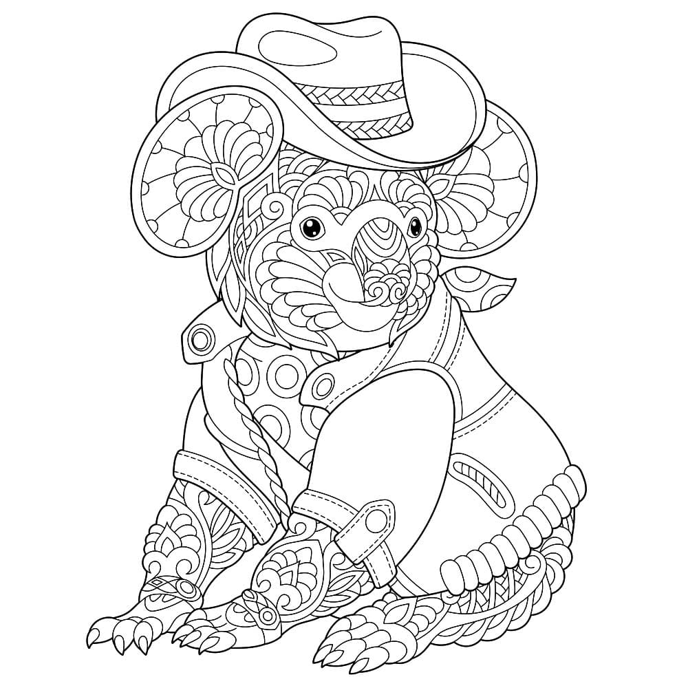 Drawing Koala Mandala Coloring Page Mandalas