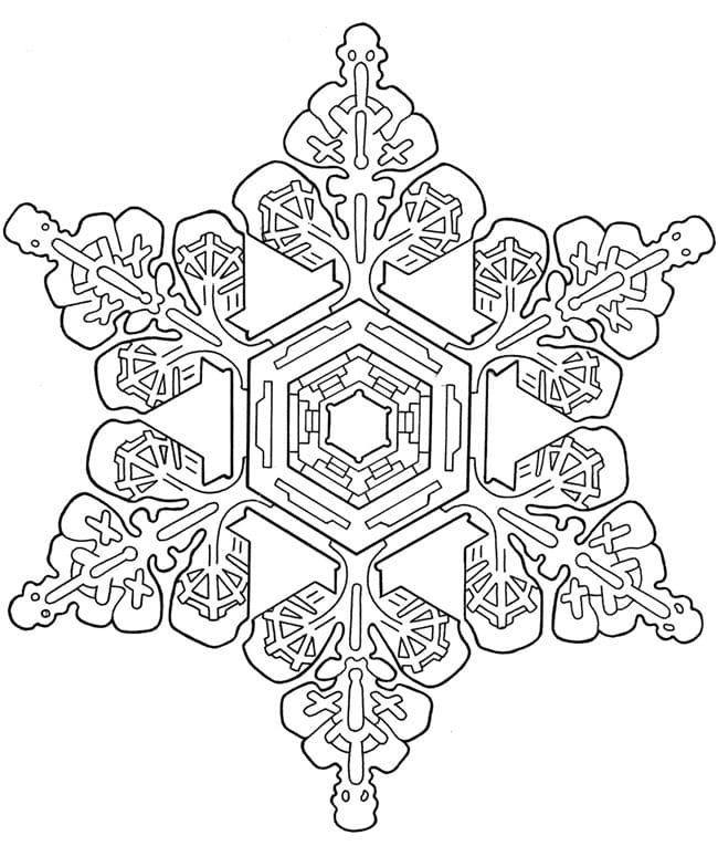 Drawing Snowflake Mandala Coloring Page Mandalas