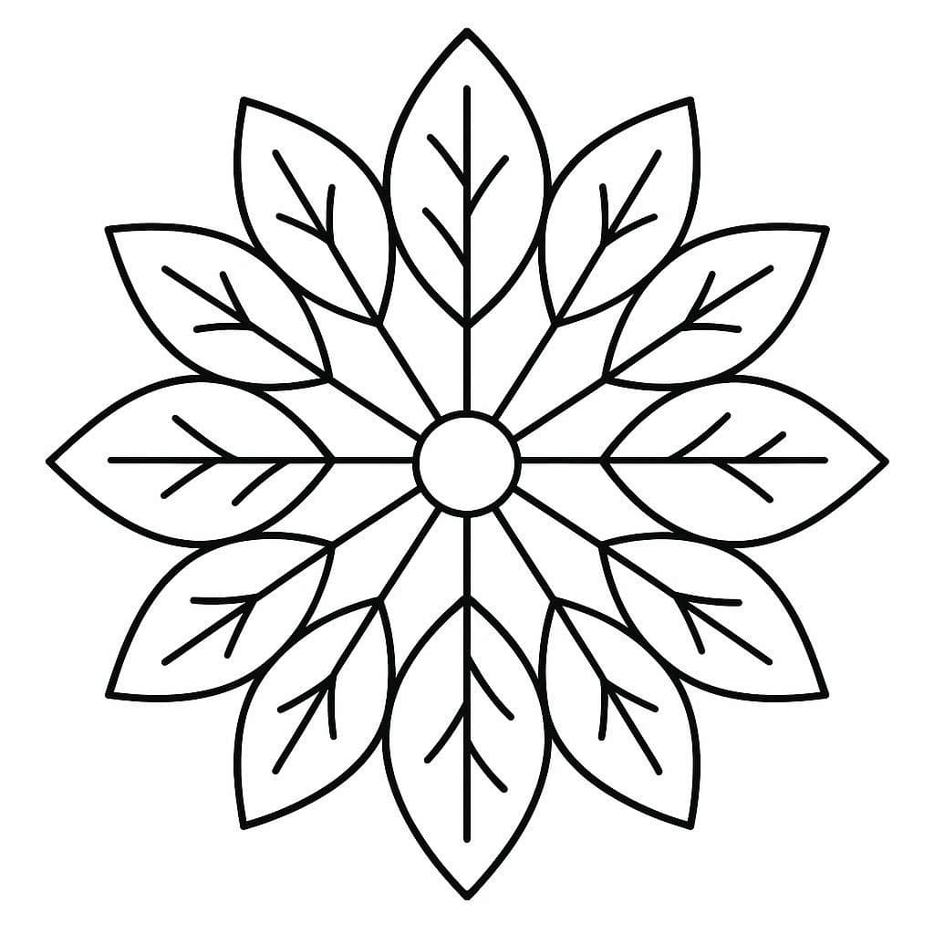 Dream Leaves Mandala Coloring Page Mandalas Dream Leaves Mandala Coloring Page Mandalas