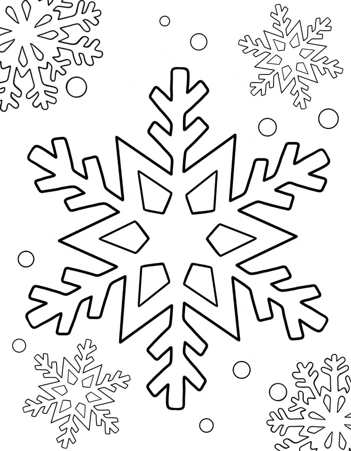 Easy Snowflake Mandala Coloring Page Mandalas