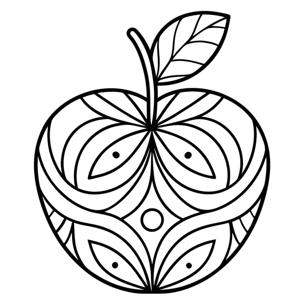 Free Apple Mandala Coloring Page Mandalas
