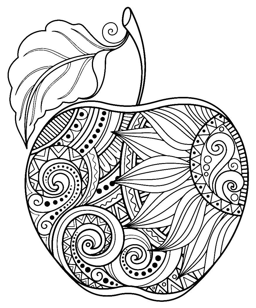 Free Image Apple Mandala Coloring Page Mandalas