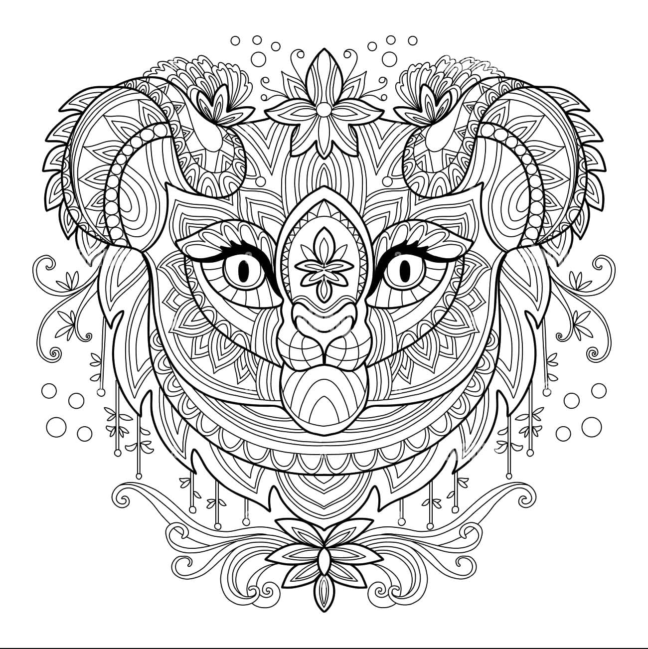 Free Image Koala Mandala Coloring Page Mandalas