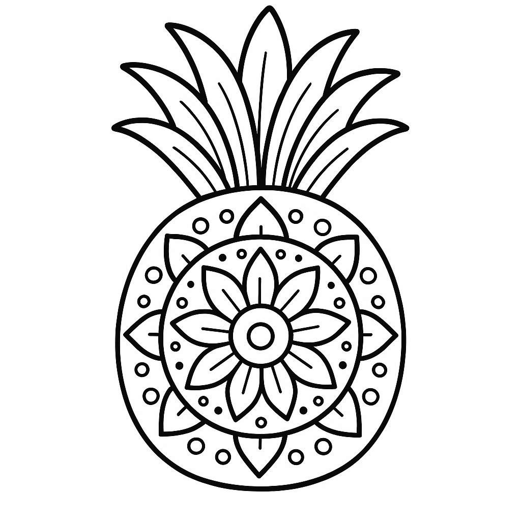 Free Image Pineapple Mandala Coloring Page Mandalas Free Image Pineapple Mandala Coloring Page Mandalas