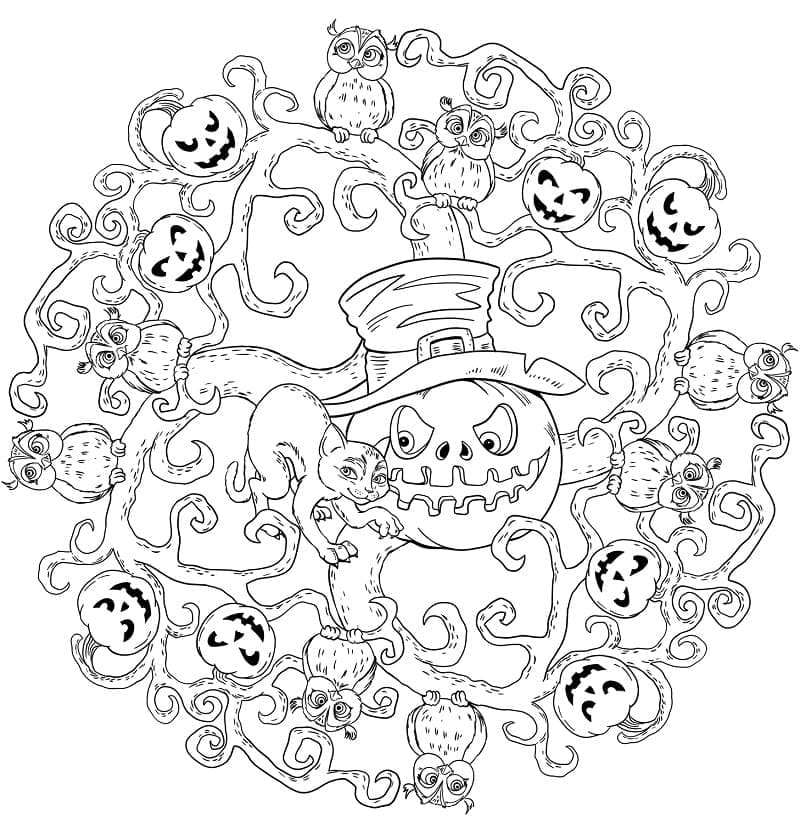 Free Image Pumpkin Mandala Coloring Page Mandalas