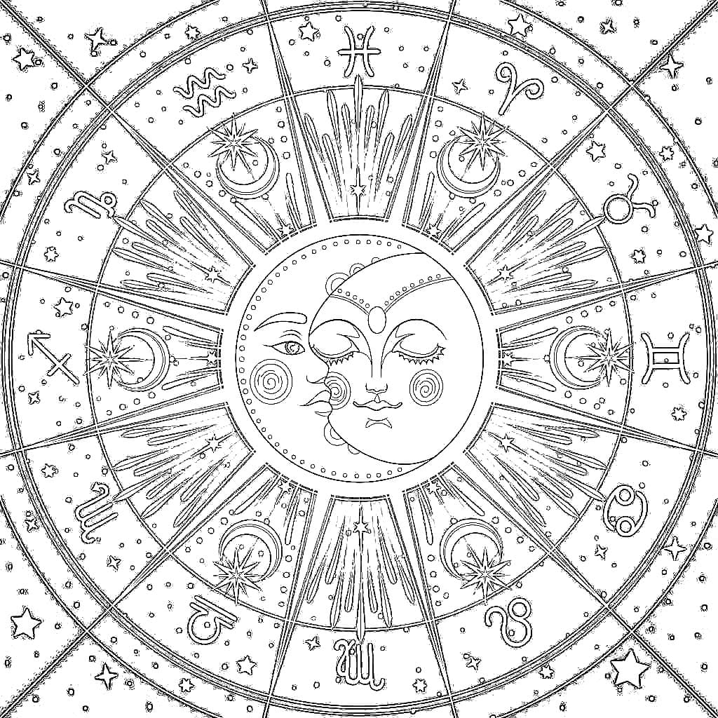 Free Images Zodiac Mandala Coloring Page Mandalas