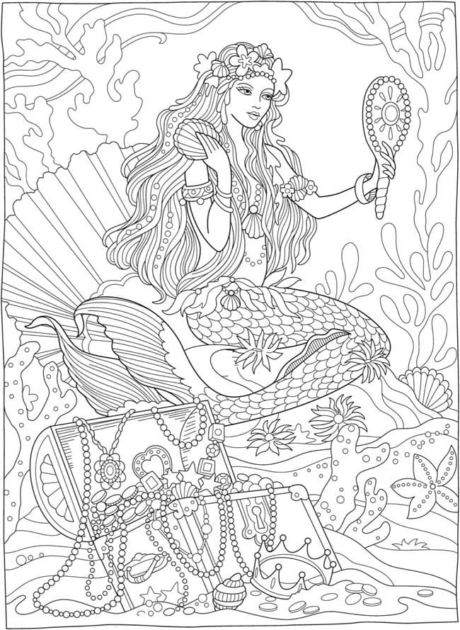 Free Mermaid Mandala Coloring Page Mandalas