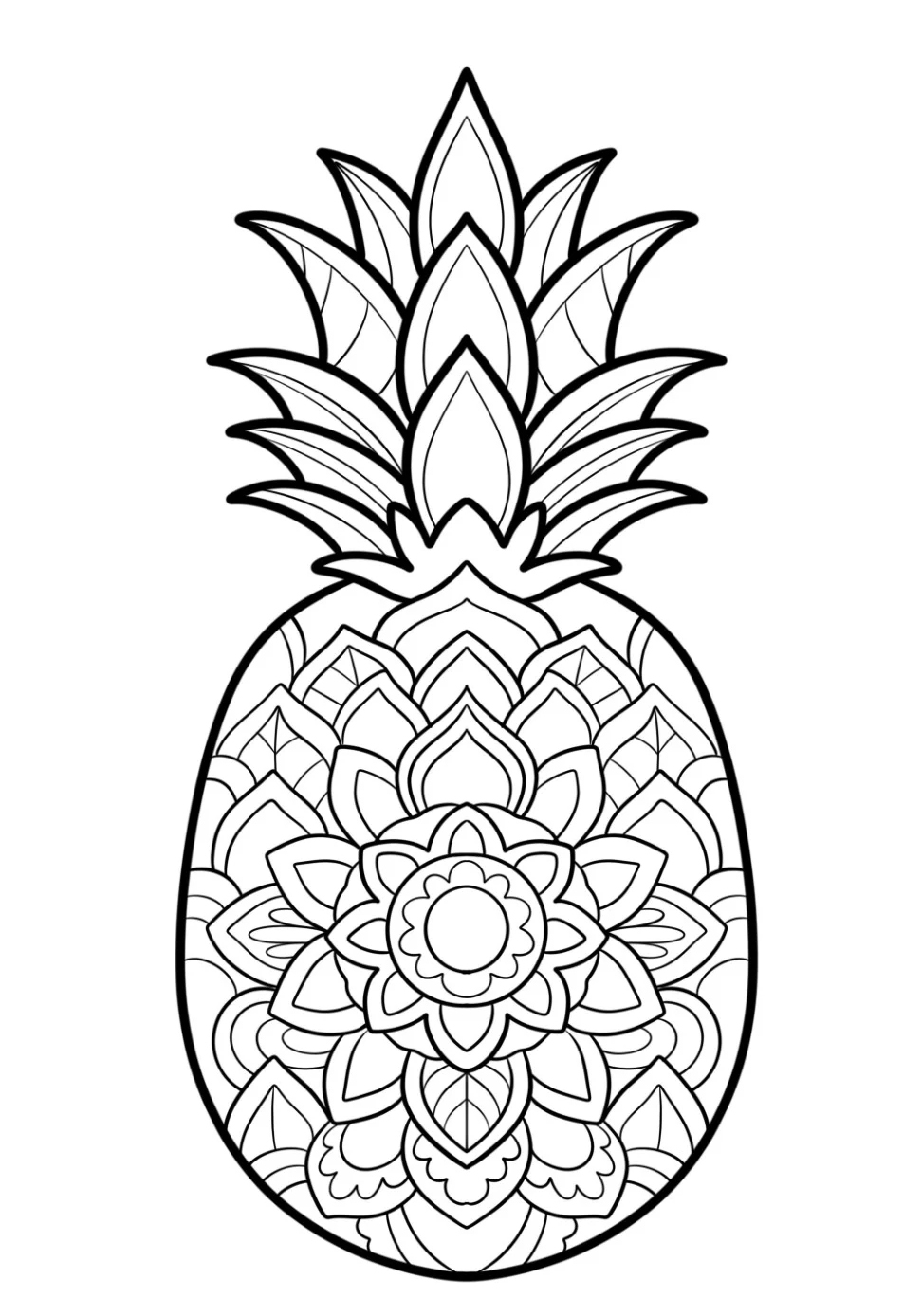 Free Pineapple Mandala Coloring Page Mandalas Free Pineapple Mandala Coloring Page Mandalas