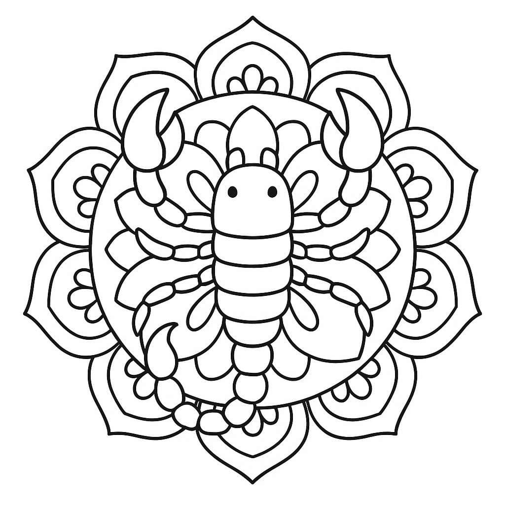 Free Print Scorpion Mandala Coloring Page Mandalas