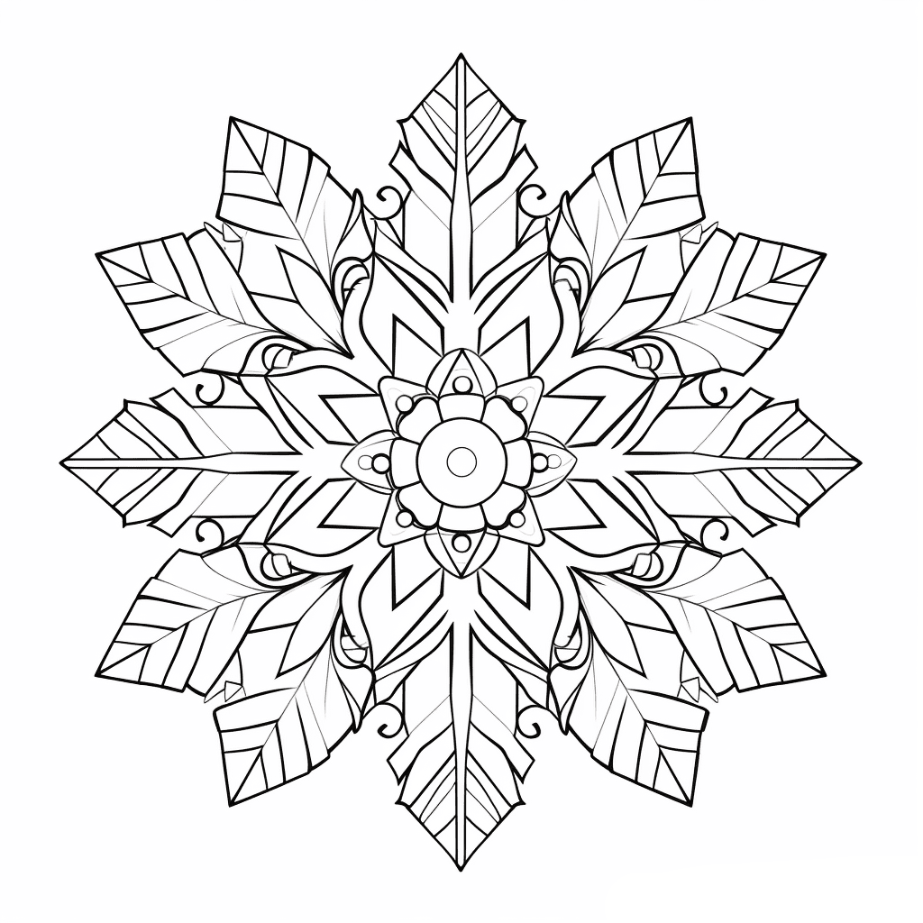 Free Print Snowflake Mandala Coloring Page Mandalas