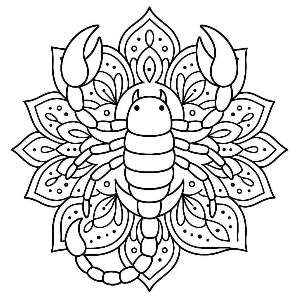 Scorpion Mandala Coloring Pages Mandalas