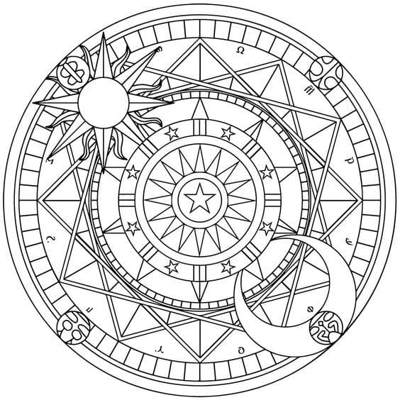 Free Printable Zodiac Mandala Coloring Page Mandalas