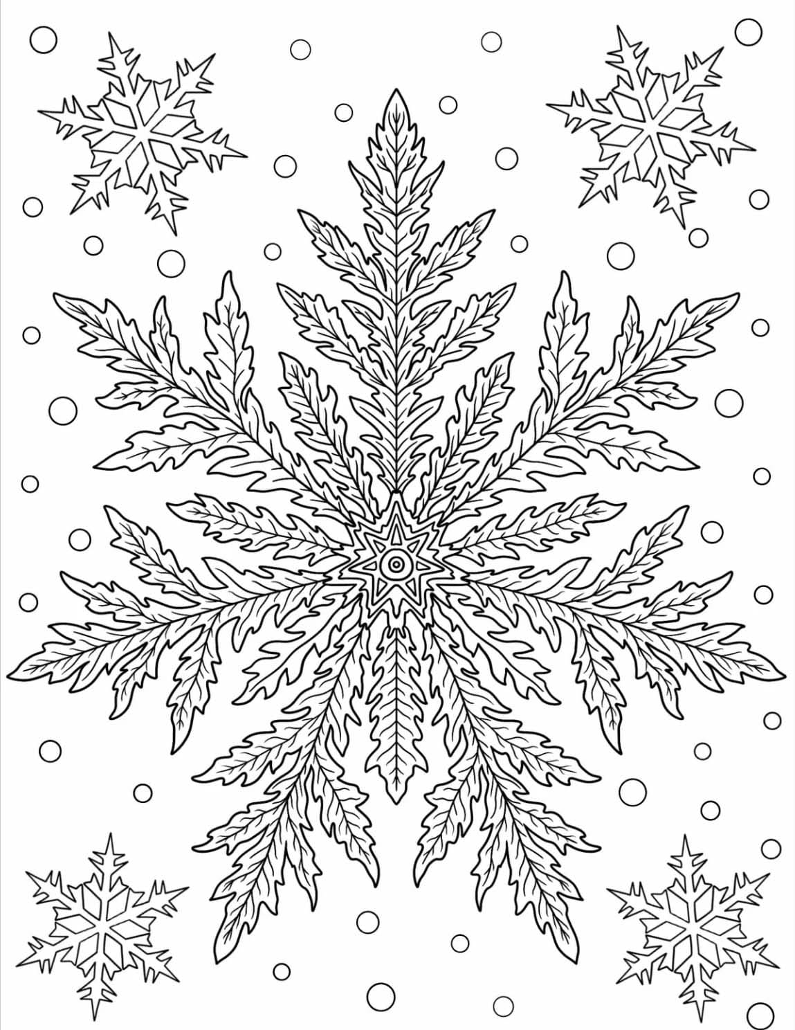 Free Snowflake Mandala Coloring Page Mandalas