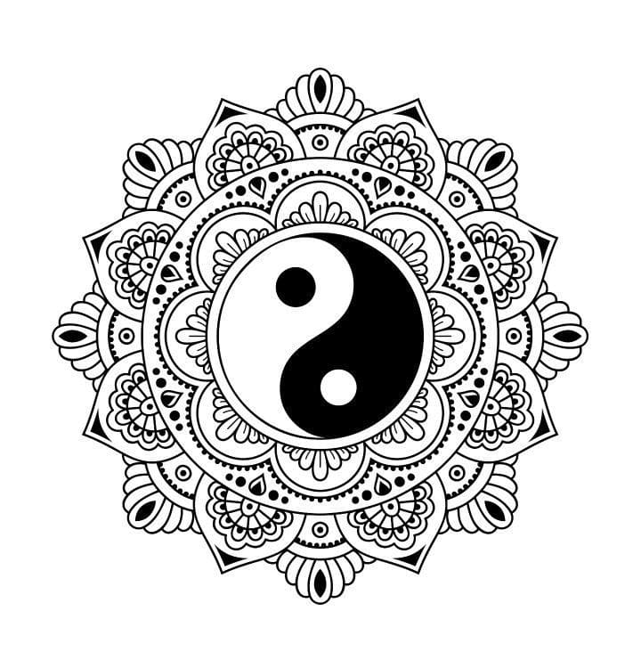 Free Yin Yang Mandala Coloring Page Mandalas