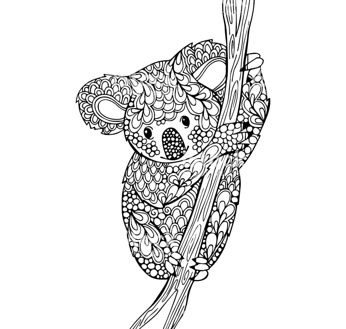 Great Koala Mandala Coloring Page Mandalas