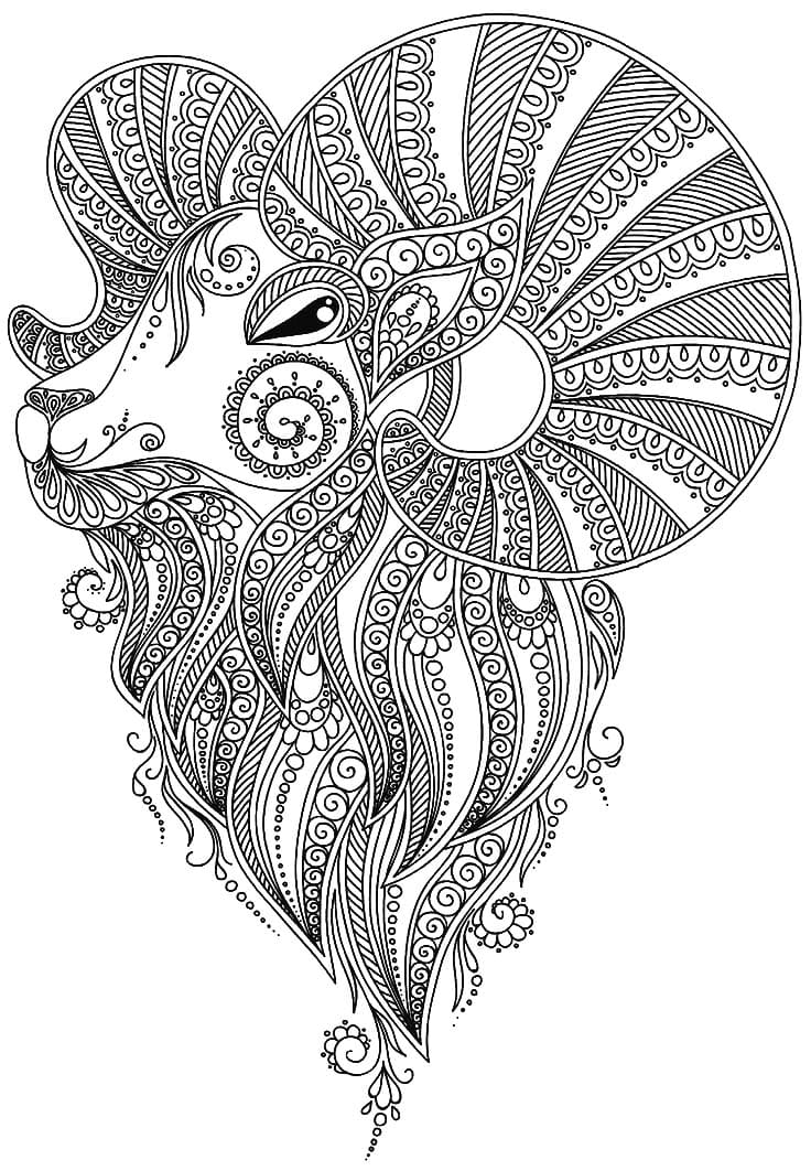 Great Zodiac Mandala Coloring Page Mandalas