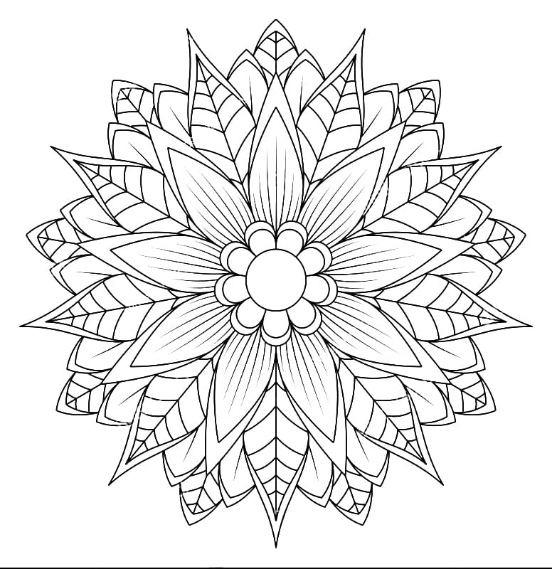 Image Free Leaves Mandala Coloring Page Mandalas Image Free Leaves Mandala Coloring Page Mandalas