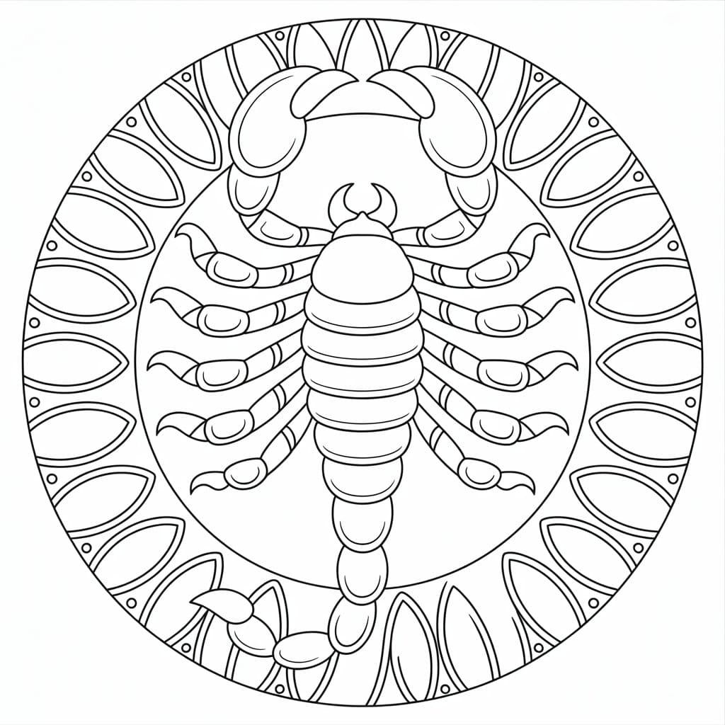 Image Free Scorpion Mandala Coloring Page Mandalas