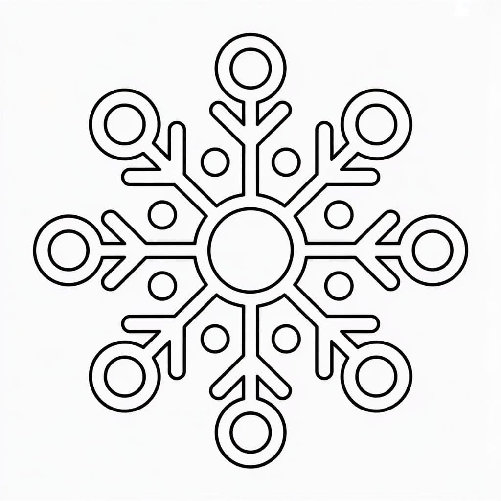 Image Free Snowflake Mandala Coloring Page Mandalas