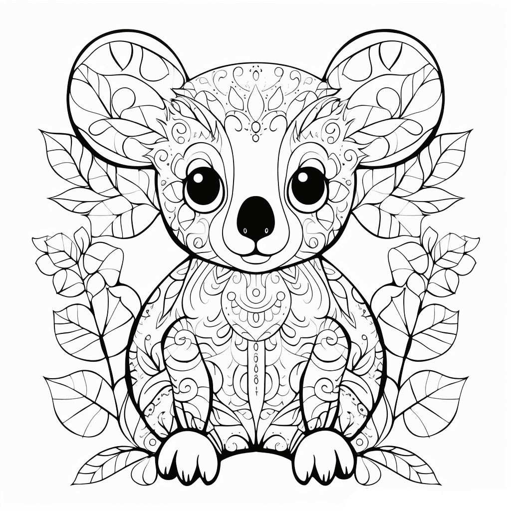 Image Koala Mandala Coloring Page Mandalas