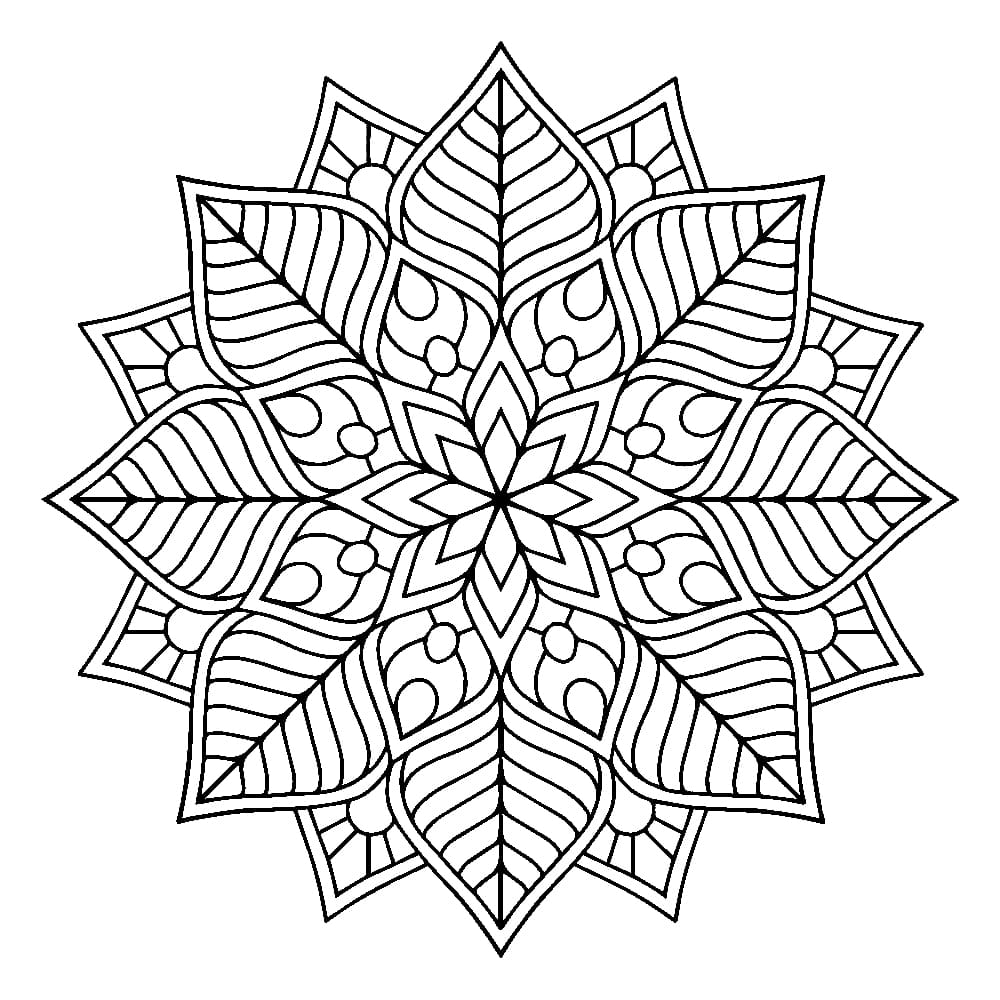 Image Leaves Mandala Coloring Page Mandalas Image Leaves Mandala Coloring Page Mandalas