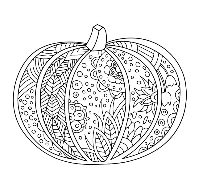 Image Pumpkin Mandala Coloring Page Mandalas
