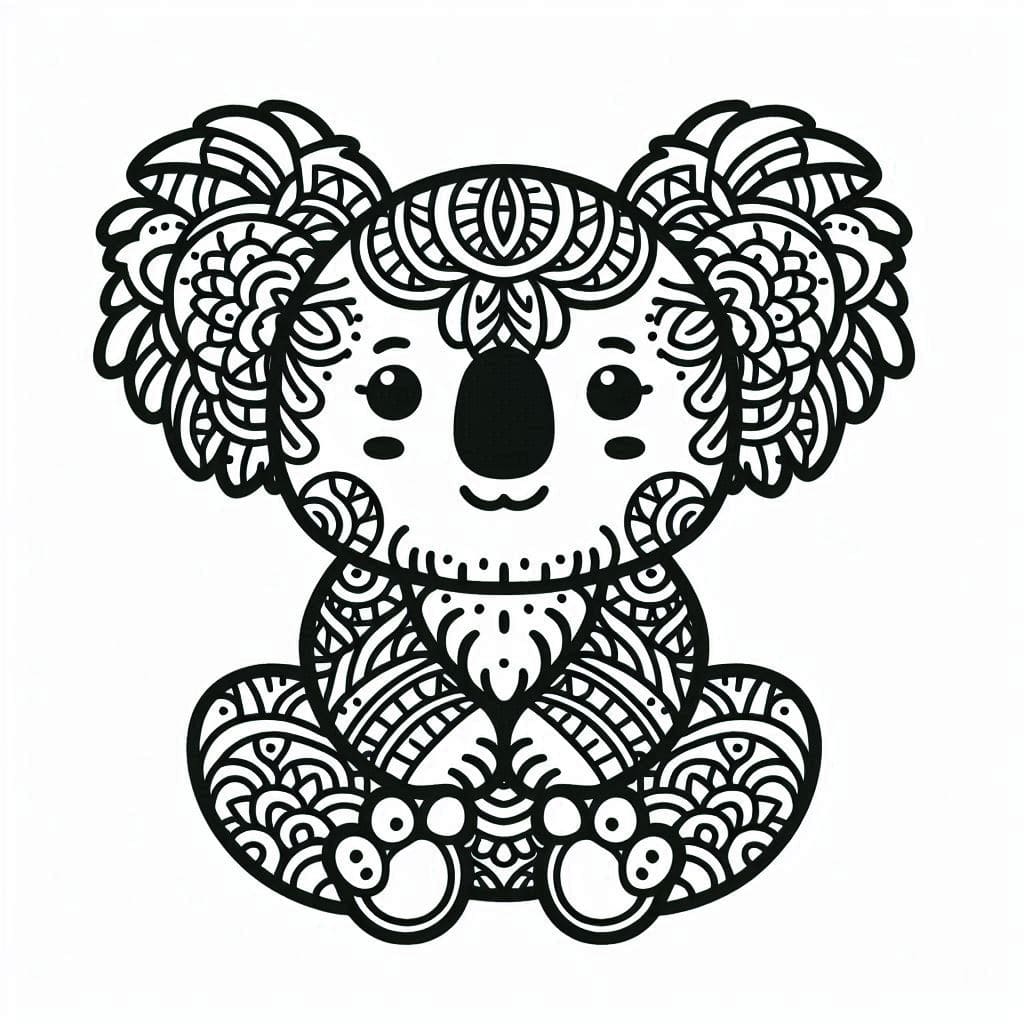 Koala Mandala Coloring Pages Mandalas