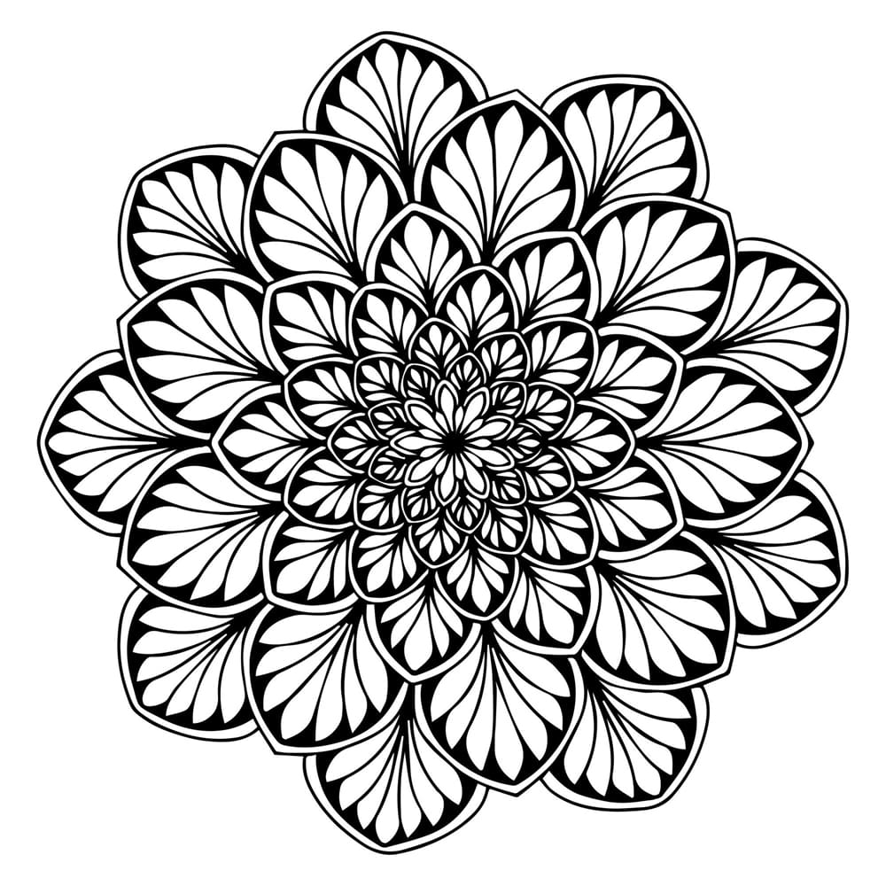 Leaves Mandala Print Coloring Page Mandalas Leaves Mandala Print Coloring Page Mandalas