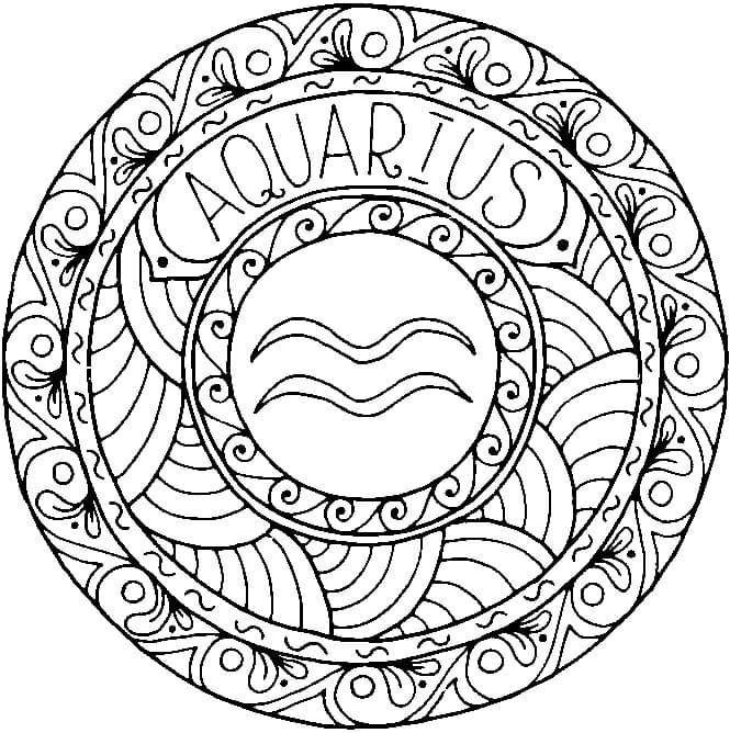 Nice Zodiac Mandala Coloring Page Mandalas