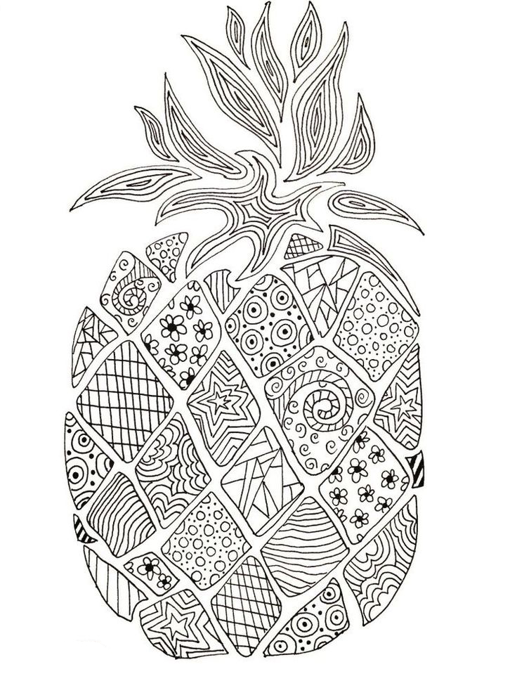 Normal Pineapple Mandala Coloring Page Mandalas Normal Pineapple Mandala Coloring Page Mandalas