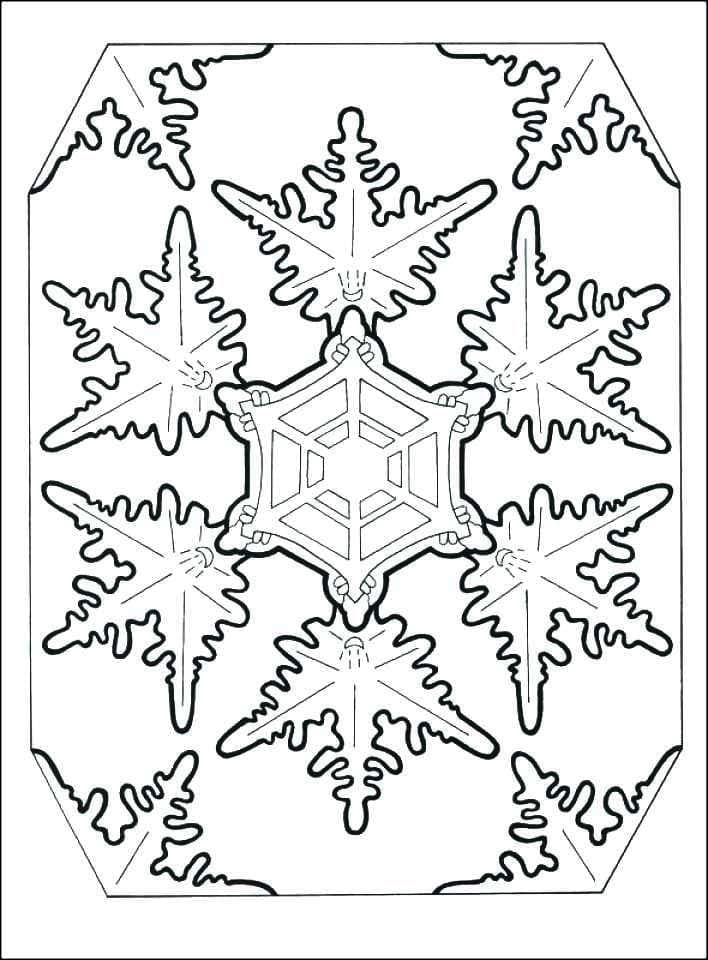 Normal Snowflake Mandala Coloring Page Mandalas