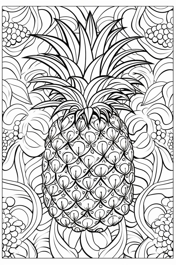 Perfect Pineapple Mandala Coloring Page Mandalas Perfect Pineapple Mandala Coloring Page Mandalas