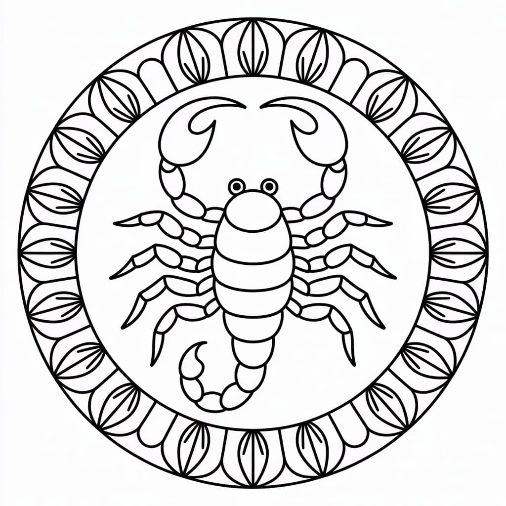 Perfect Scorpion Mandala Coloring Page Mandalas