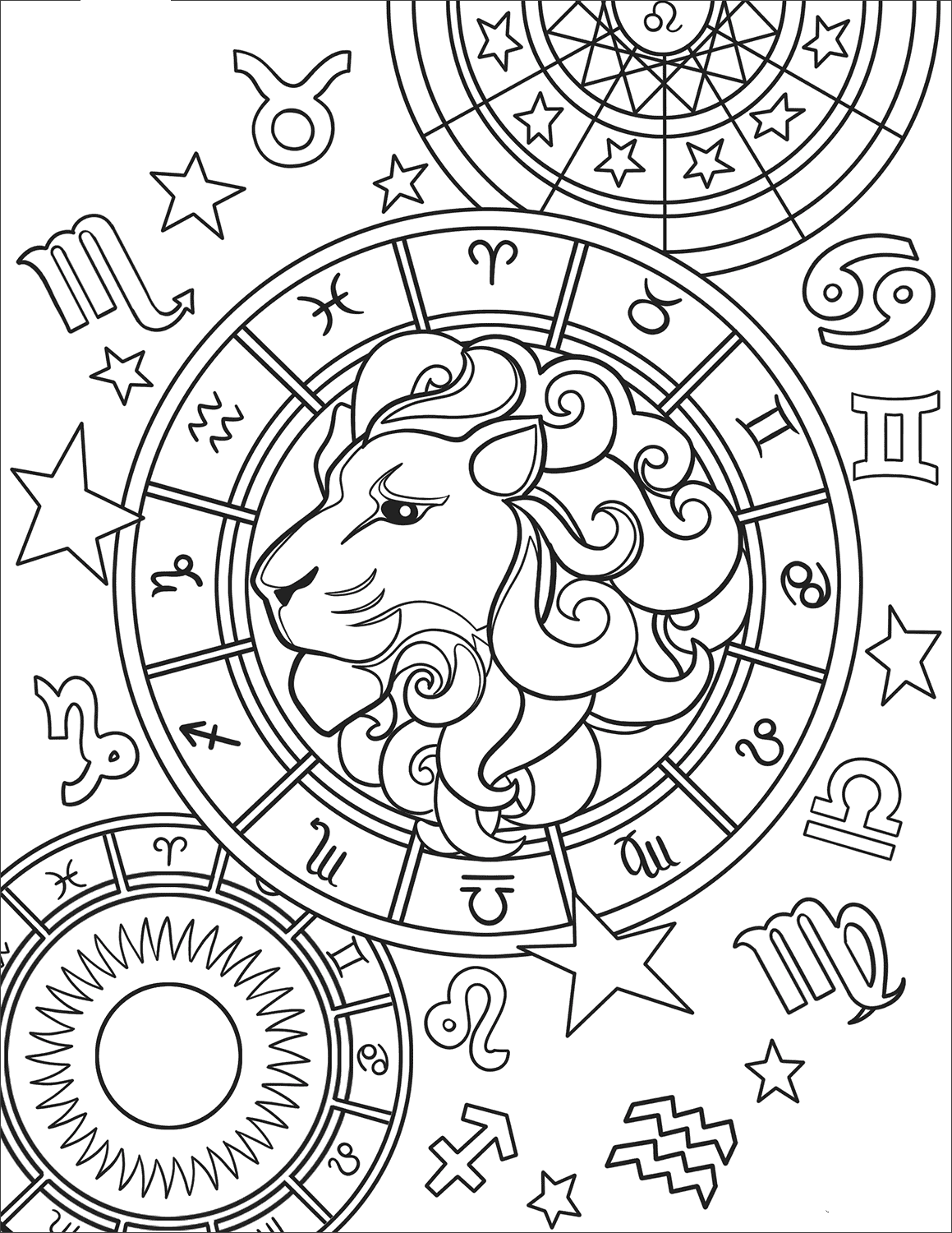 Perfect Zodiac Mandala Coloring Page Mandalas