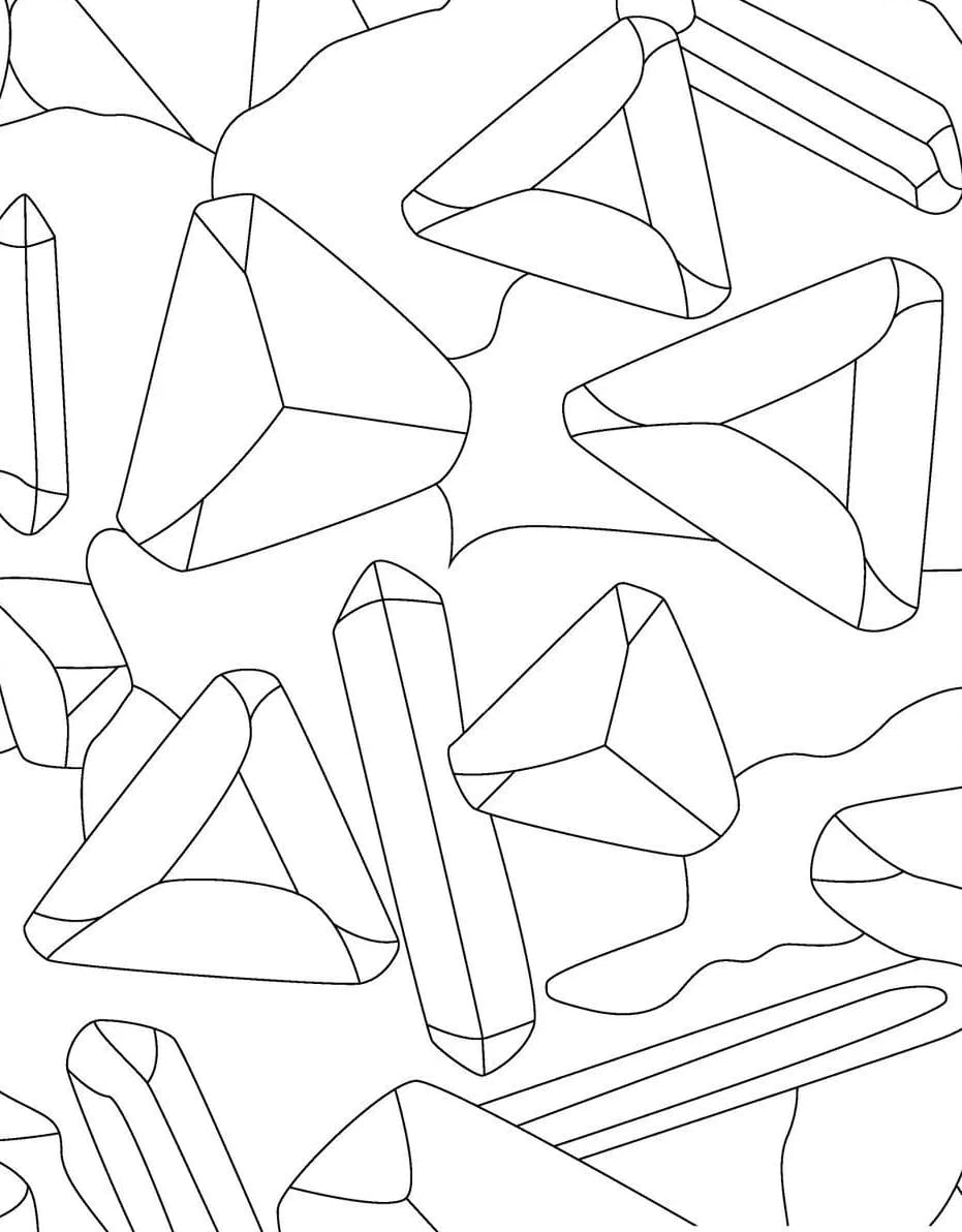 Picture Crystal Mandala Coloring Page Mandalas