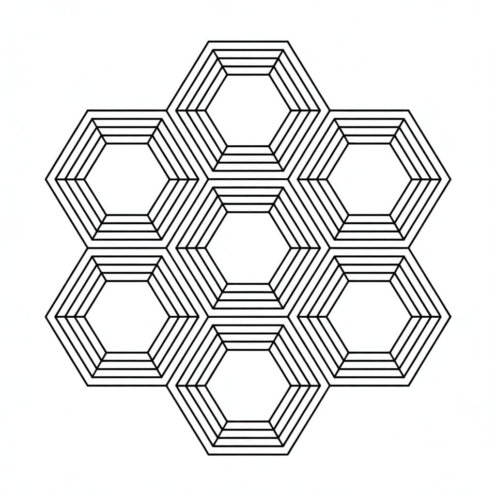 Hexagon Mandala Coloring Pages Mandalas