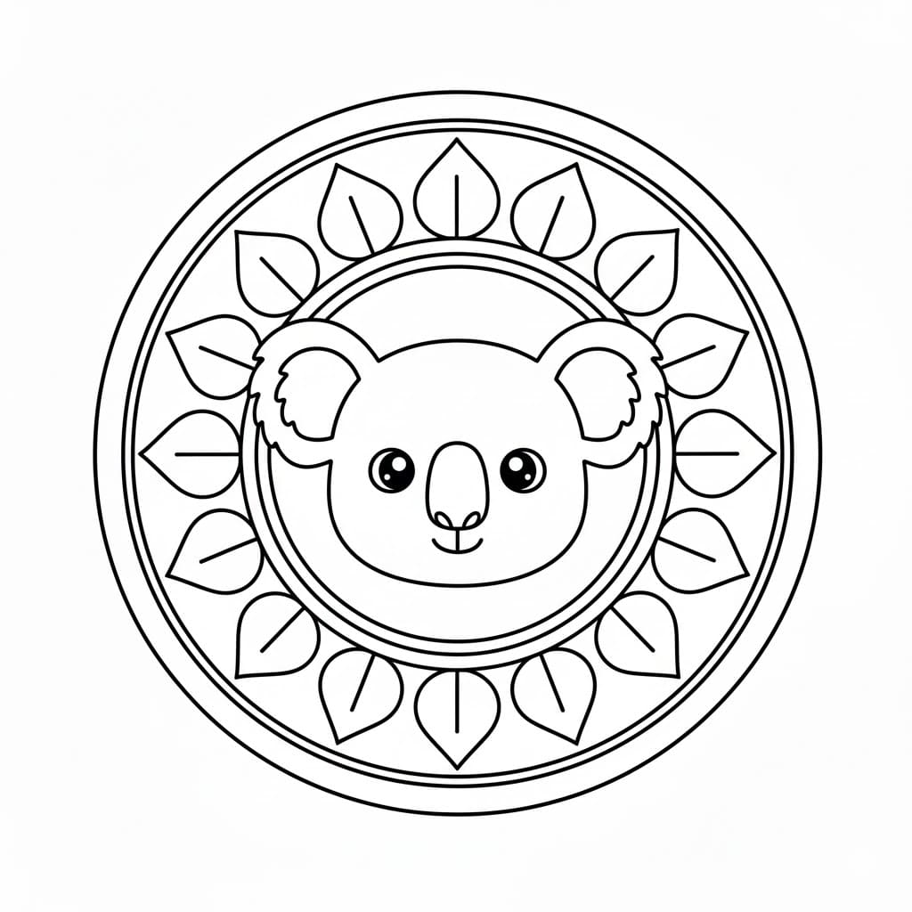 Pictures Koala Mandala Coloring Page Mandalas