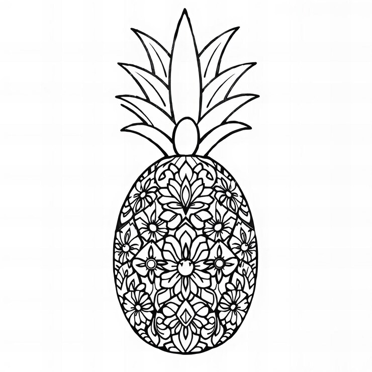 Pictures Pineapple Mandala Coloring Page Mandalas Pictures Pineapple Mandala Coloring Page Mandalas