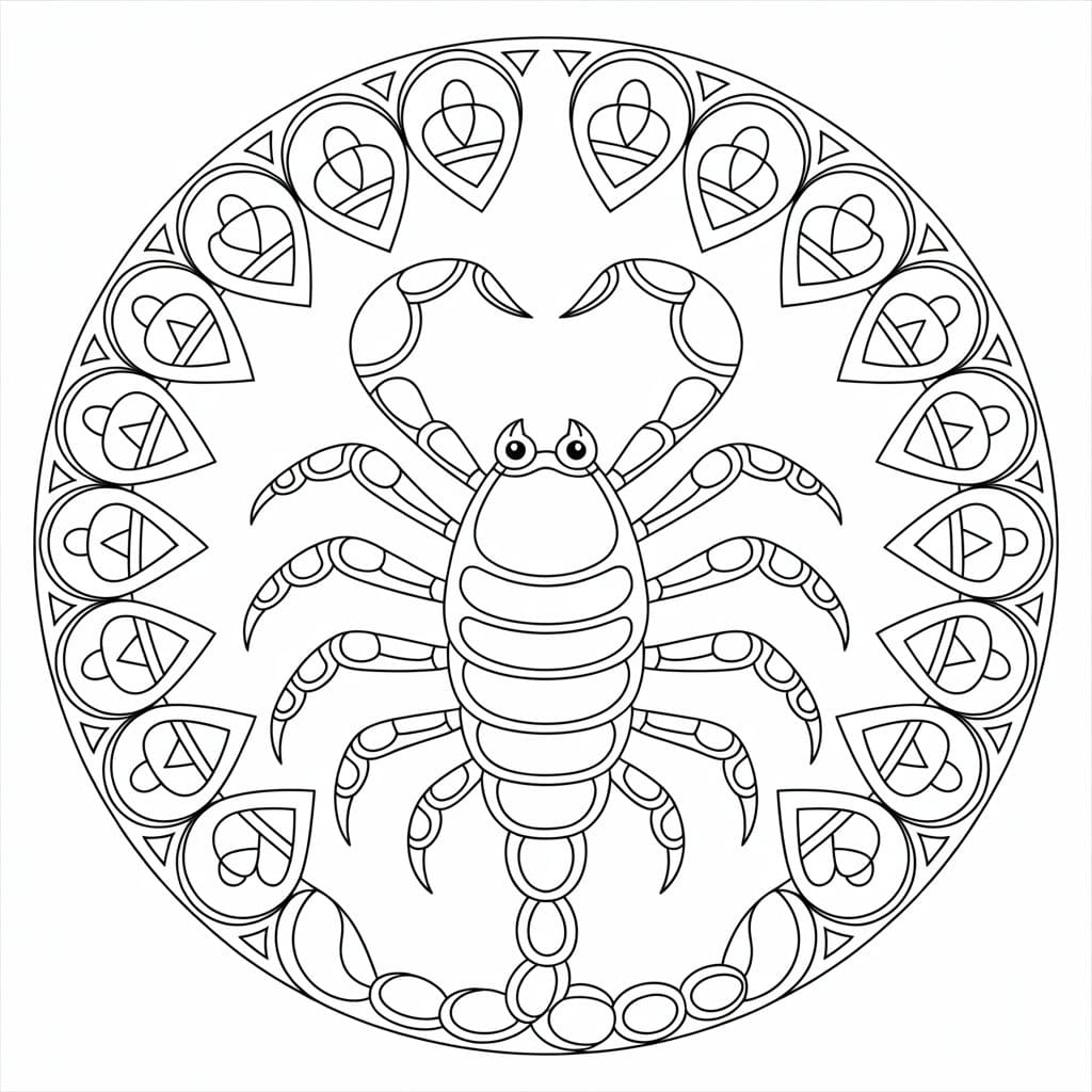 Pictures Scorpion Mandala Coloring Page Mandalas