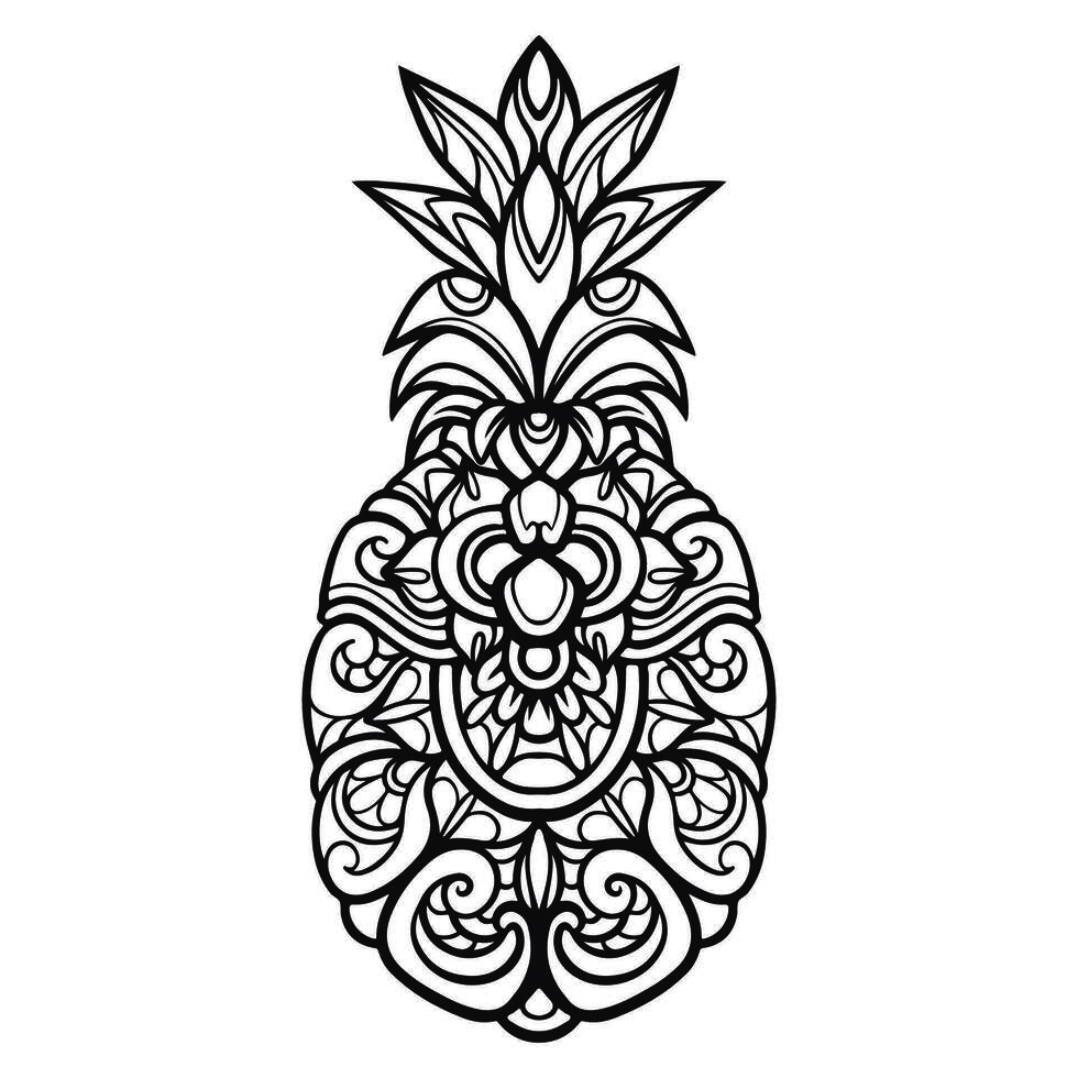 Print Pineapple Mandala Coloring Page Mandalas Print Pineapple Mandala Coloring Page Mandalas