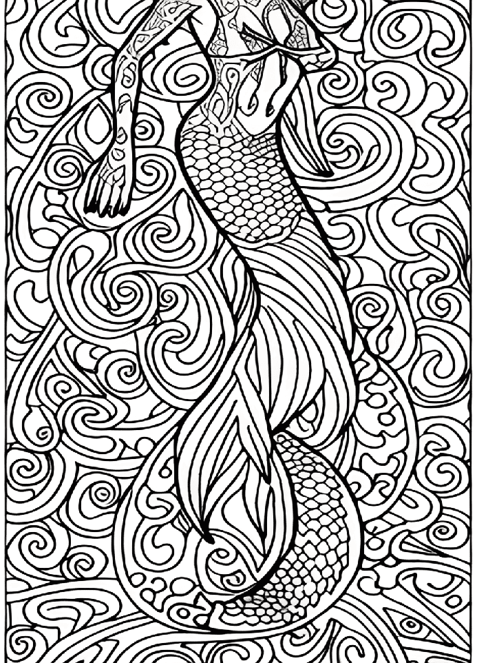 Printable Free Mermaid Mandala Coloring Page Mandalas