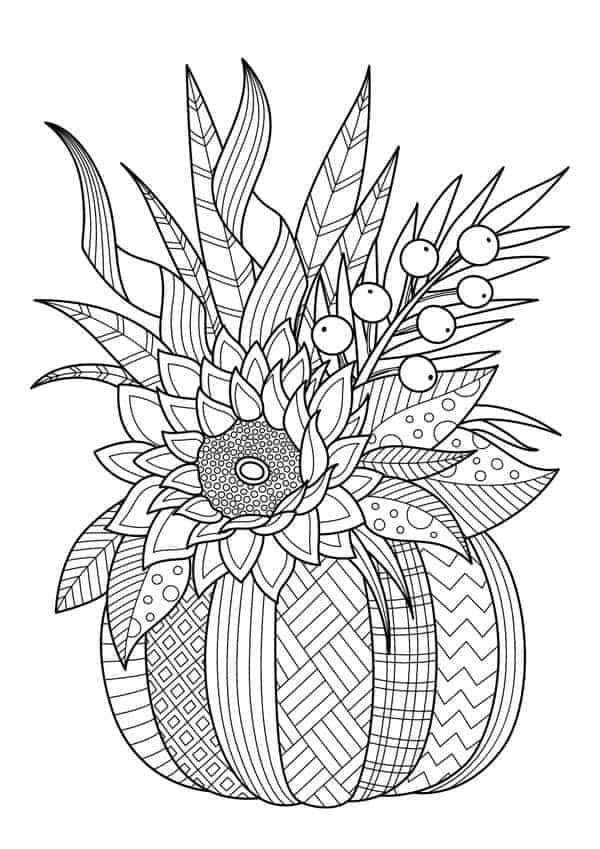 Printable Free Pumpkin Mandala Coloring Page Mandalas