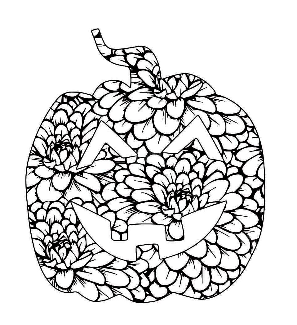 Printable Pumpkin Mandala Coloring Page Mandalas