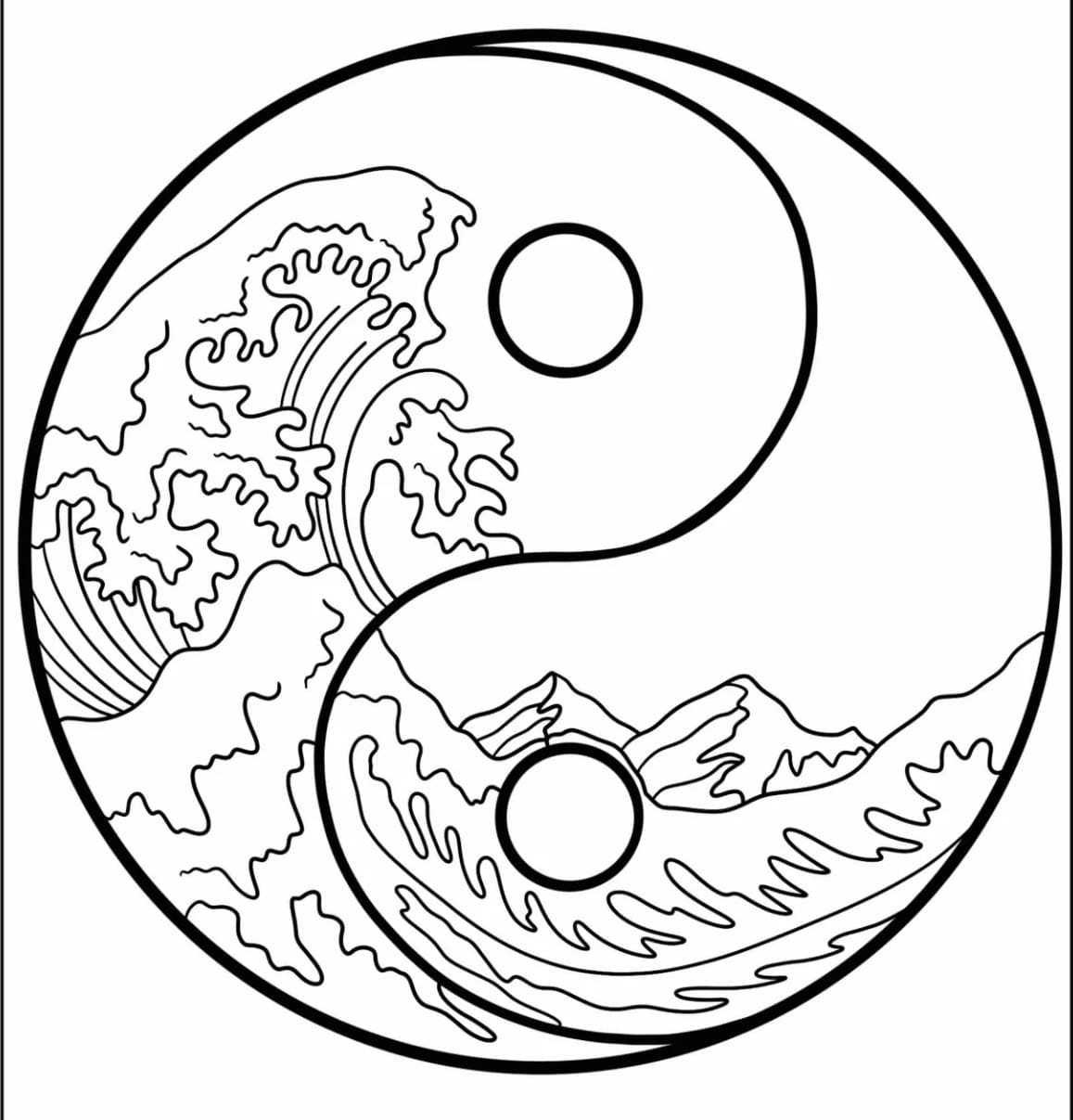 Printable Yin Yang For Kids Mandala Coloring Page Mandalas