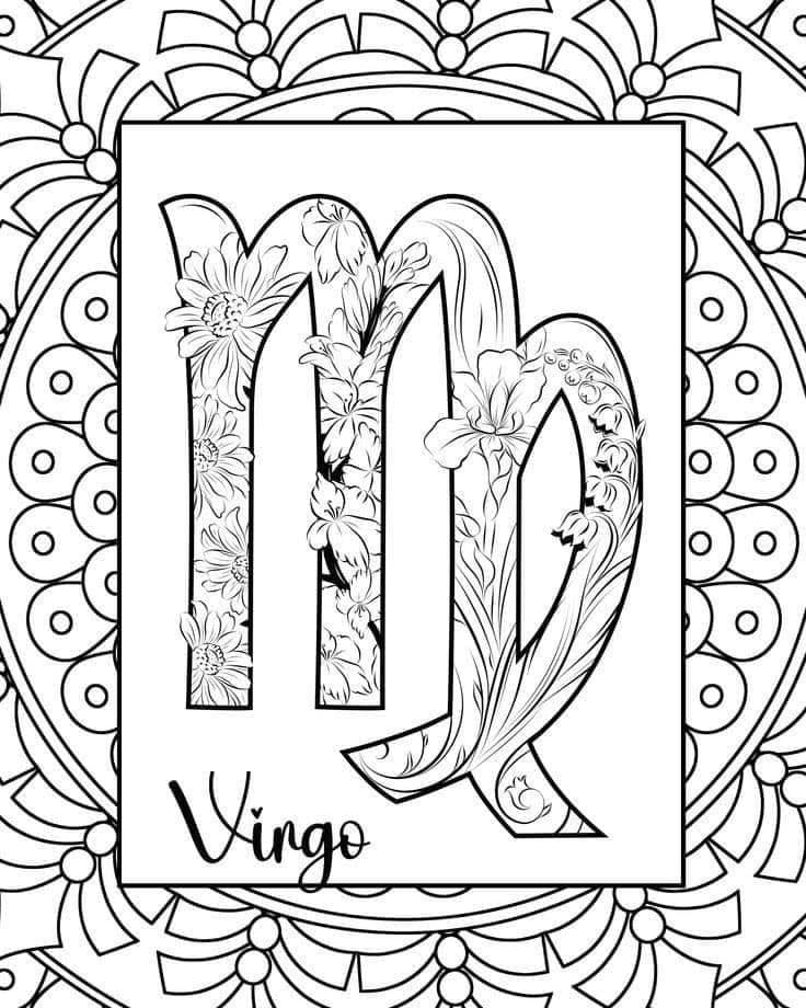 Printable Zodiac Mandala Coloring Page Mandalas
