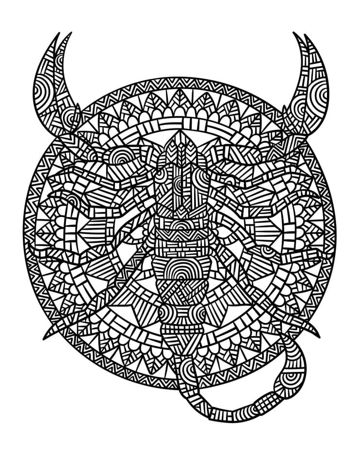 Scorpion Mandala Free Coloring Page Mandalas