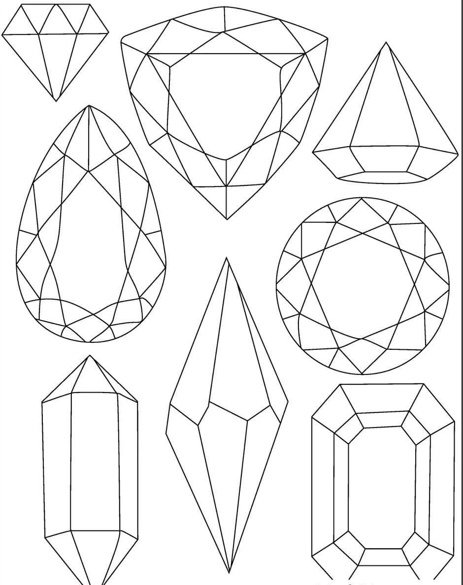 Simple Crystal Mandala Coloring Page Mandalas