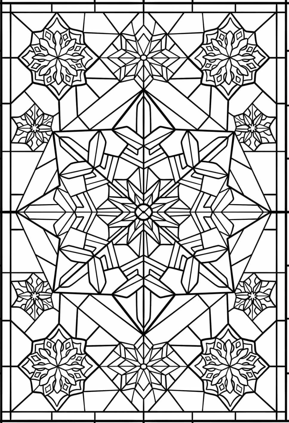 Simple Snowflake Mandala Coloring Page Mandalas