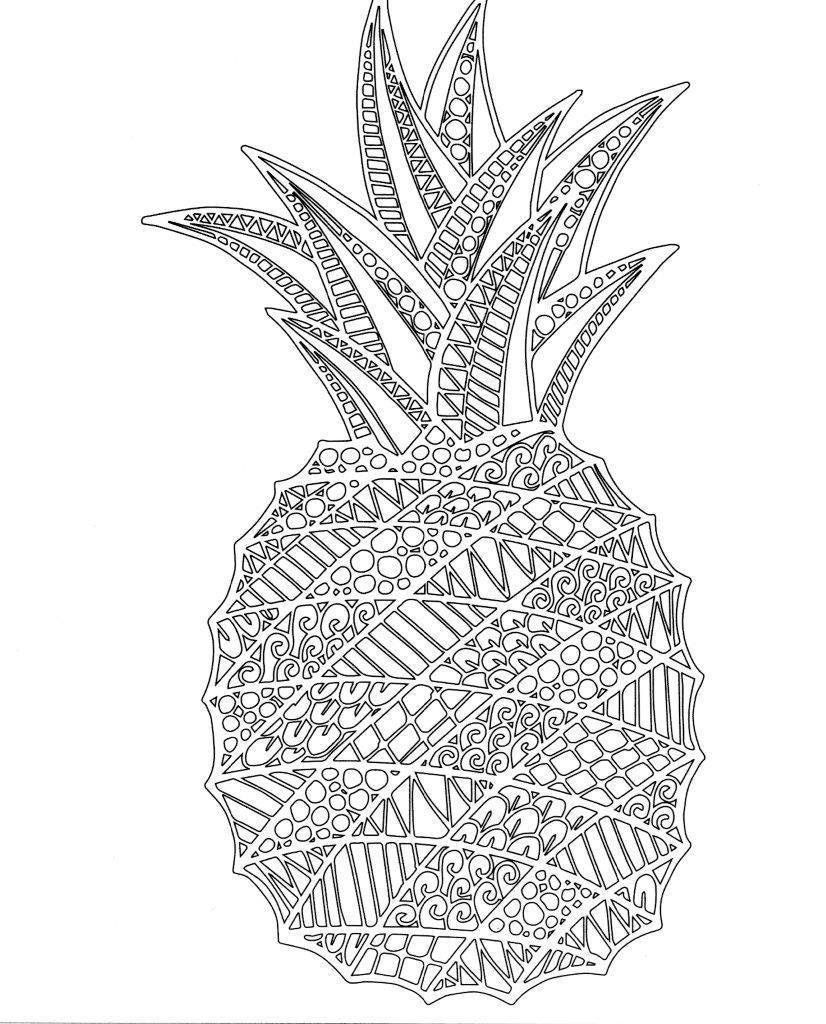 Special Pineapple Mandala Coloring Page Mandalas Special Pineapple Mandala Coloring Page Mandalas